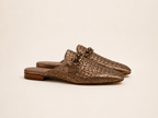 Woven Bronze Mules