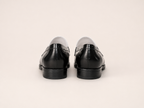 Leather Penny Loafer in Black & White