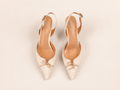 Python Slingback Heel in Ivory