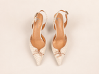 Python Slingback Heel in Ivory