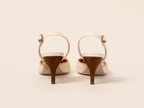 Python Slingback Heel in Ivory