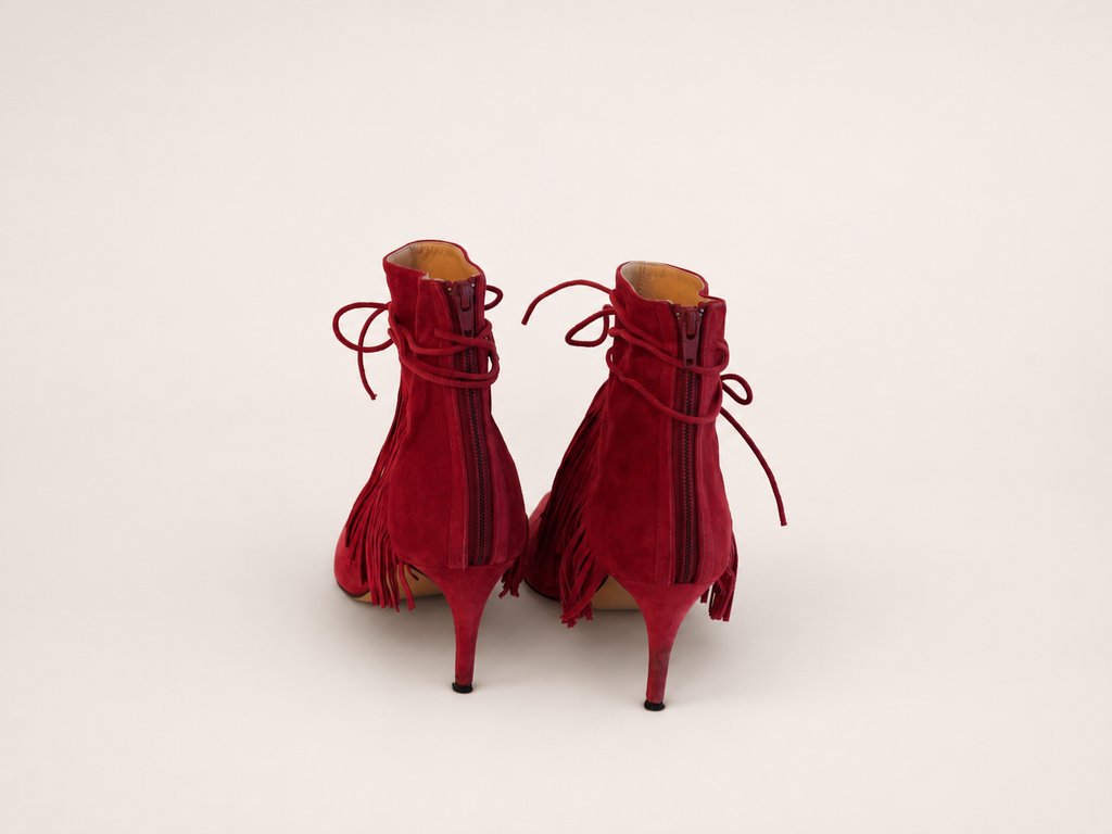 Flame Rose Stiletto Heel Boot