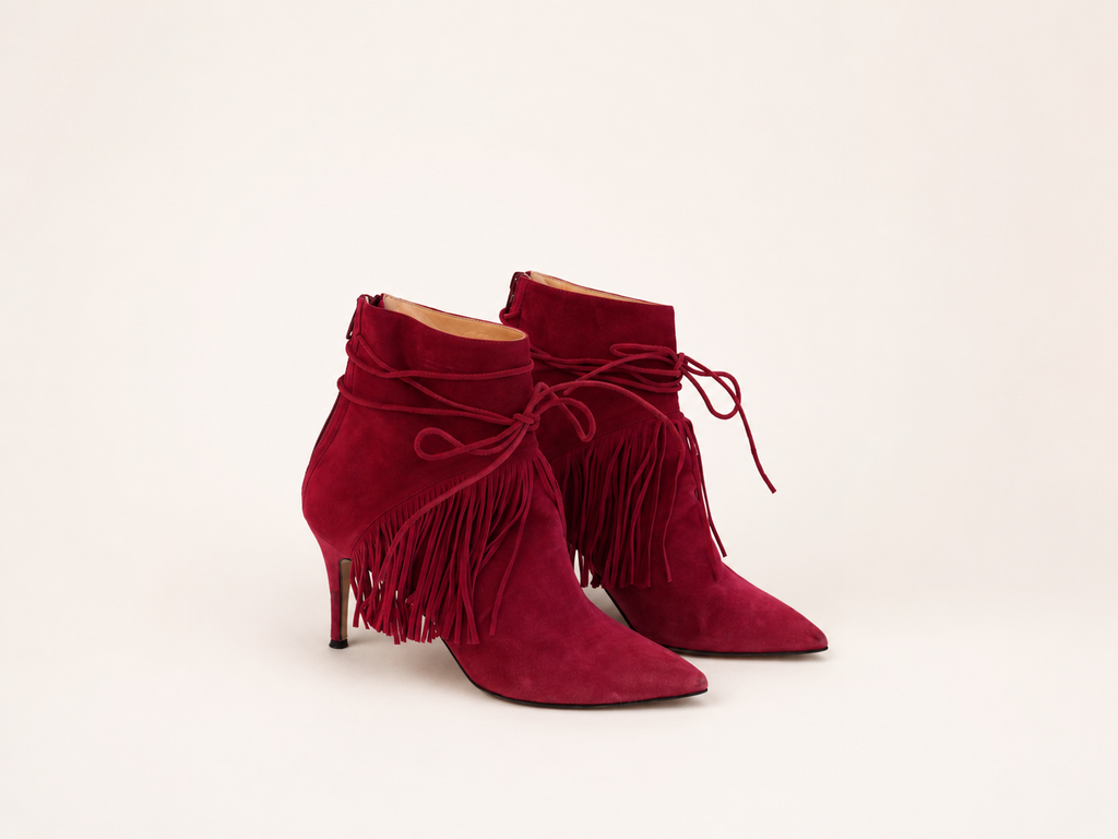Flame Rose Stiletto Heel Boot