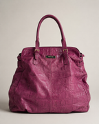 Antonello Serio Magenta Croc Shoulder Bag