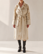 Ivory Linen Trench Coat