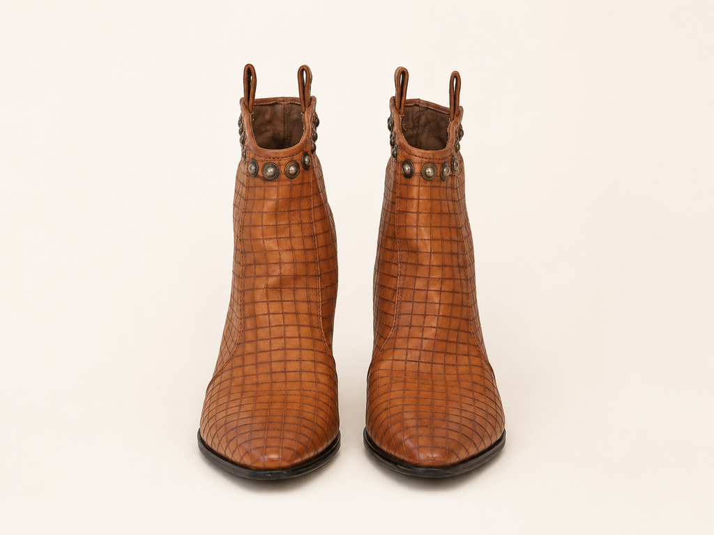 Cognac Grid Boot