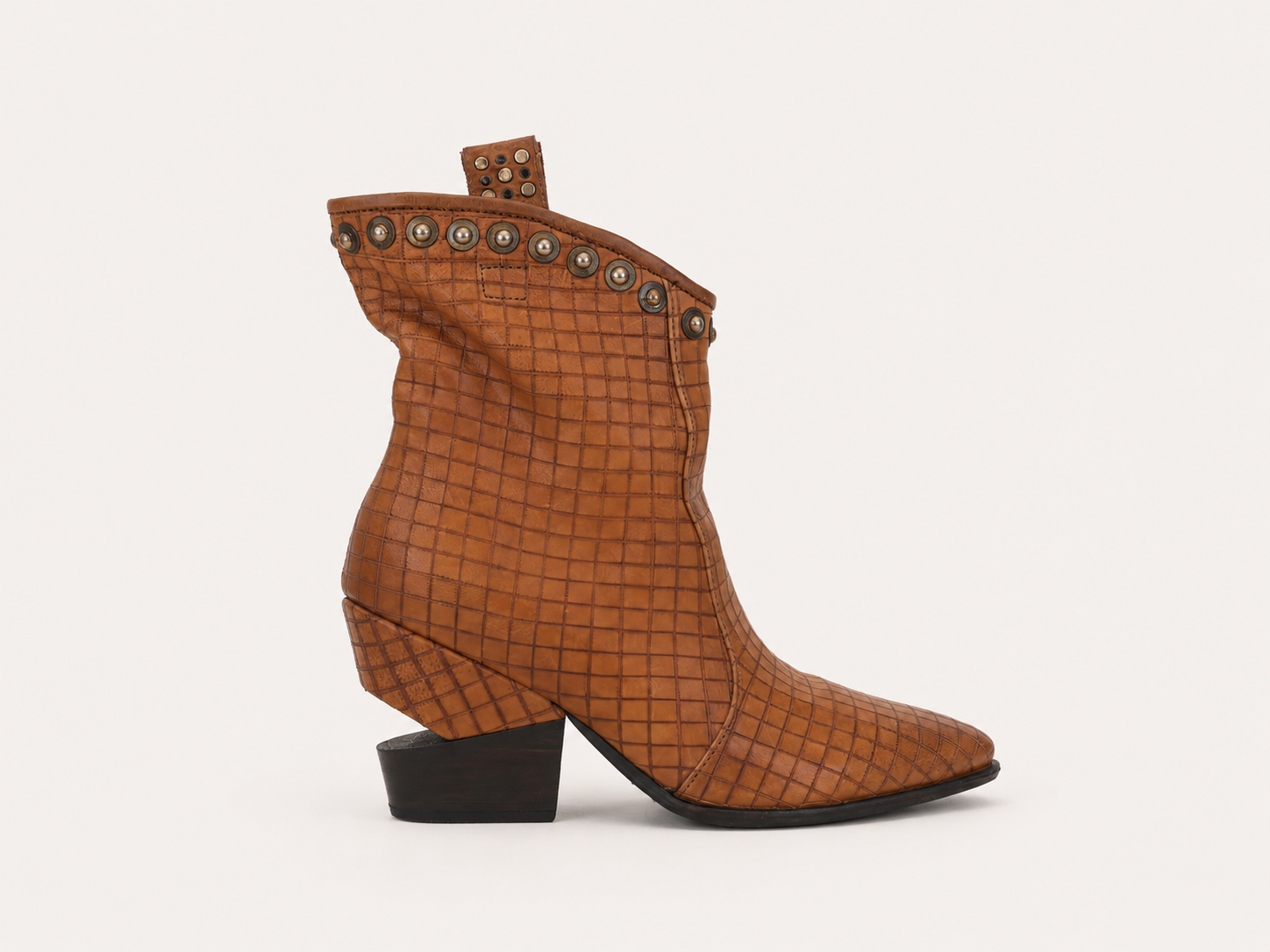 Cognac Grid Boot