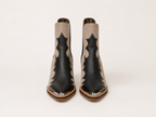 Black & Ivory Western Chelsea Boots