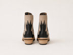 Black & Ivory Western Chelsea Boots