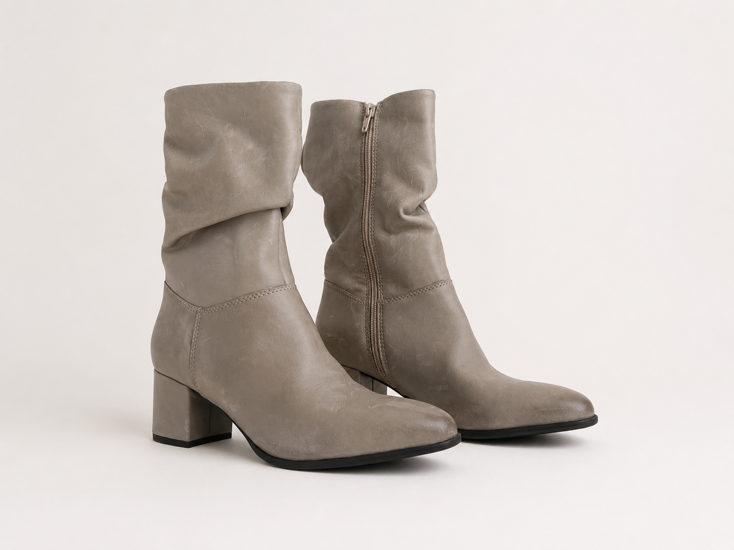 Smooth Grey Boots