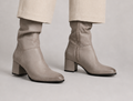 Smooth Grey Boots