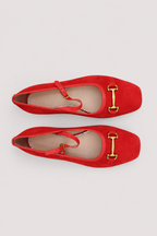 Red Iris Mary Janes