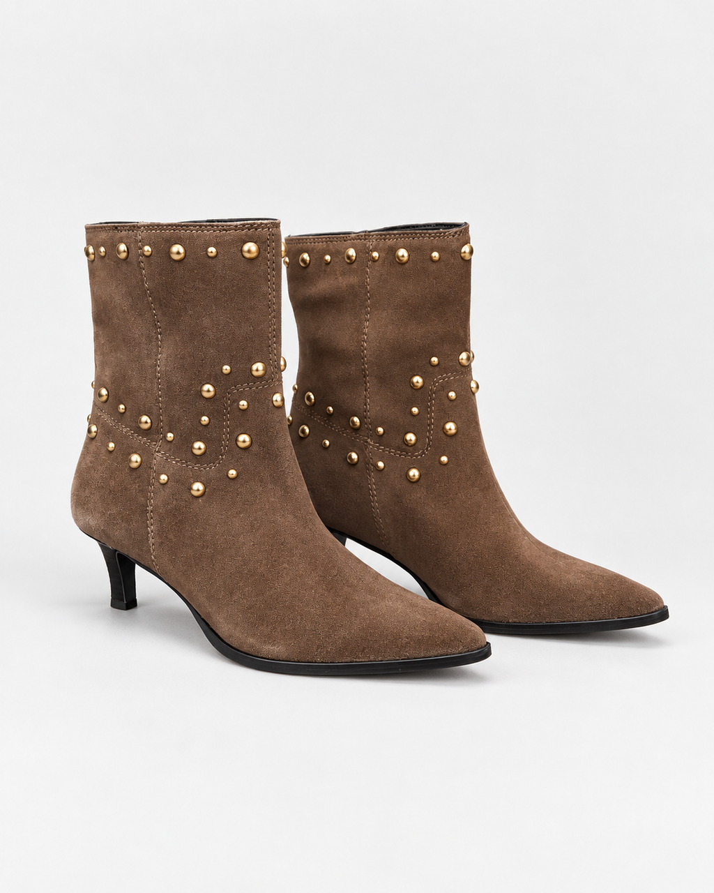 Gold studded Ankle Boots
