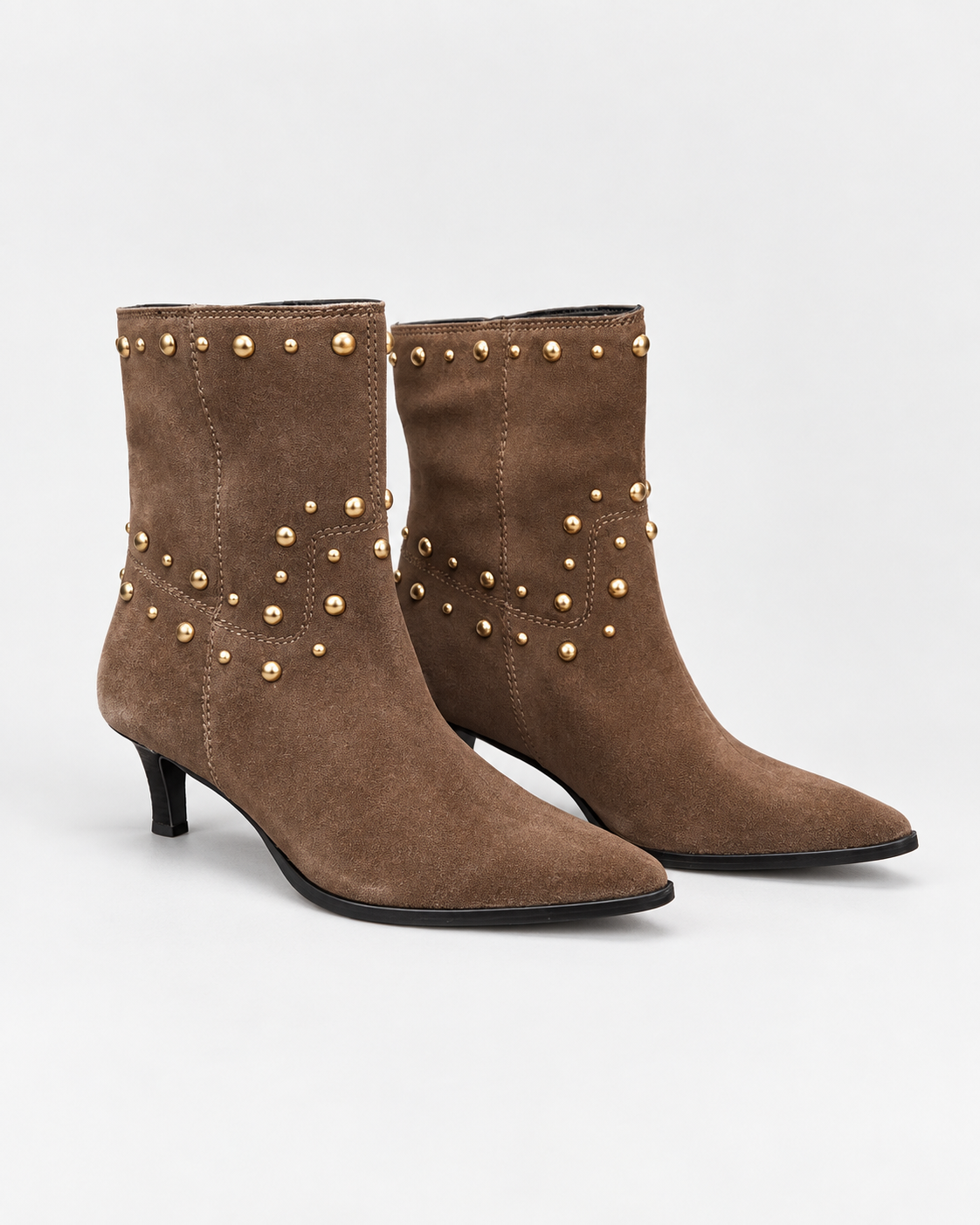 Gold studded Ankle Boots