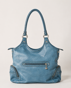 Kathy Van Zeeland Dusty Blue Faux Leather Bag
