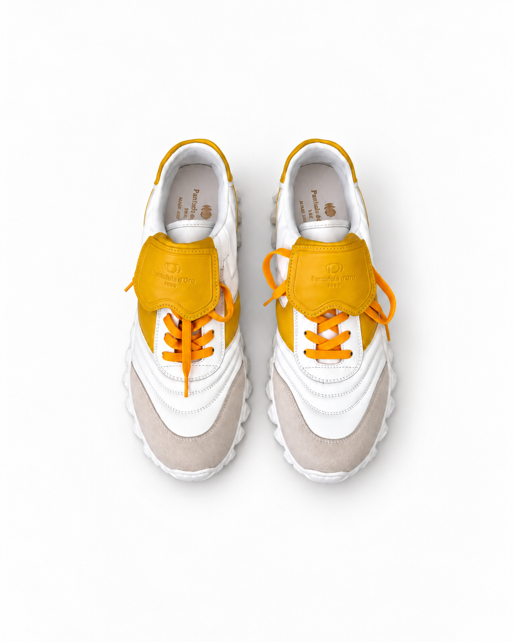 Pantofola d’Oro Yellow & White Chunky Trainers