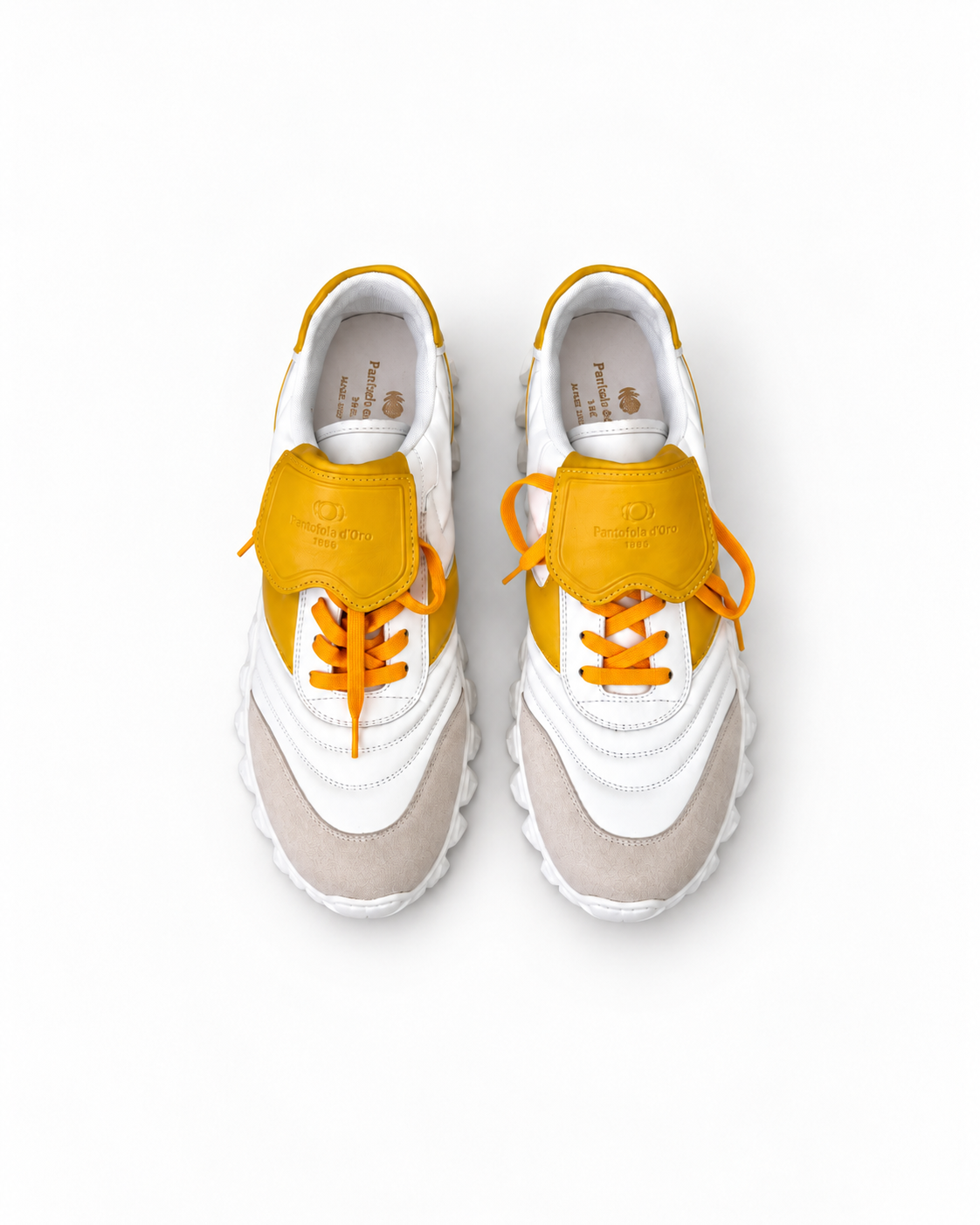 Pantofola d’Oro Yellow & White Chunky Trainers